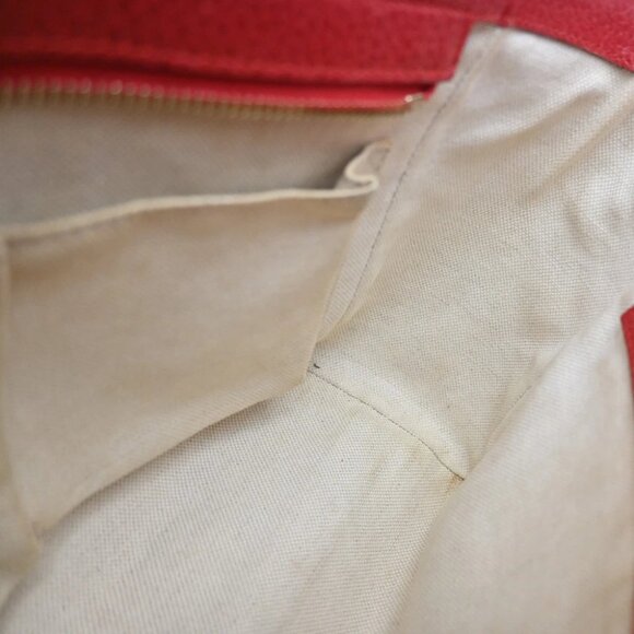 GUCCI GG Logo Swing 2Way Shoulder Hand Tote Bag Leather Red GHW Italy 73KP034 - Picture 15 of 15